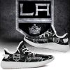 NHL Los Angeles Kings White Black Lightning Yeezy Boost Sneakers