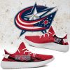 NHL Columbus Blue Jackets Red Black Yeezy Boost Sneakers