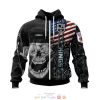 NHL Los Angeles Kings American Flag Skull Zip Up Hoodie