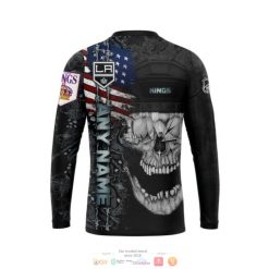 Alternative view of NHL Los Angeles Kings American Flag Skull Sweatshirt