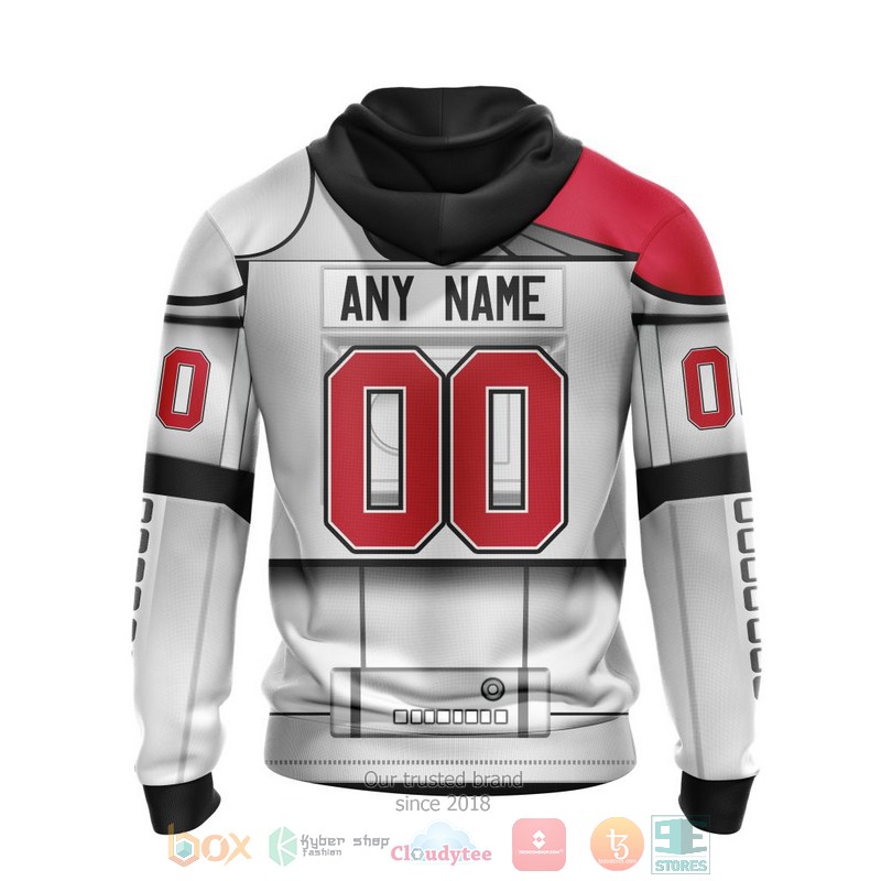 NHL New Jersey Devils Custom Name Number Star War Zip Up Hoodie