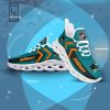 NHL San Jose Sharks Custom Name Teal Orange Max Soul Shoes