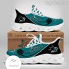 NHL San Jose Sharks Black Teal Flying Puck Max Soul Shoes