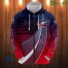NHL Columbus Blue Jackets Red Blue Curve Concepts Zip Up Hoodie