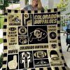 NCAA Colorado Buffaloes Gold Black Keep alm And Go Buff Quilt Blanket