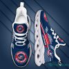 NHL Columbus Blue Jackets Custom Name Blue Red Max Soul Shoes