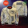 NCAA Colorado Buffaloes Custom Number Gold Silver Bomber Jacket