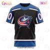 NHL Columbus Blue Jackets Custom Name Number Reverse Retro 2022 Jersey T-Shirt