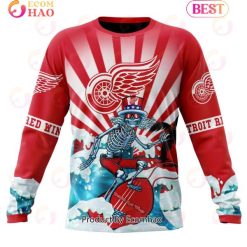 NHL Detroit Red Wings Custom Name Number Grateful Dead Sweatshirt