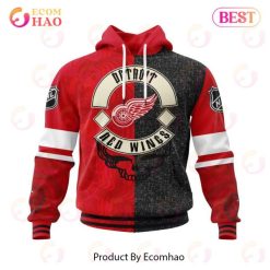 NHL Detroit Red Wings Custom Name Number Grateful Dead Pullover Hoodie V2