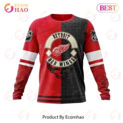 NHL Detroit Red Wings Custom Name Number Grateful Dead Sweatshirt V2