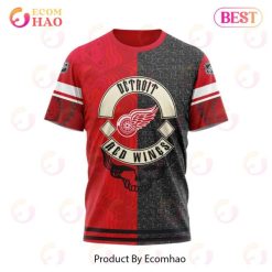 NHL Detroit Red Wings Custom Name Number Grateful Dead T-Shirt V2