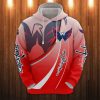 NHL Washington Capitals Light Red Curve Pullover Hoodie
