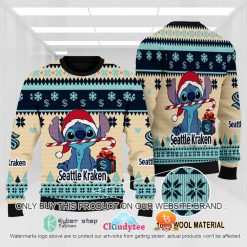 NHL Seattle Kraken Baby Stitch Ugly Christmas Sweater