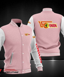 1. FC Union Berlin Pink White Baseball Jacket