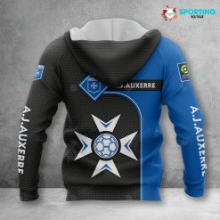 Alternative view of AJ Auxerre Blue Black Zip Up Hoodie