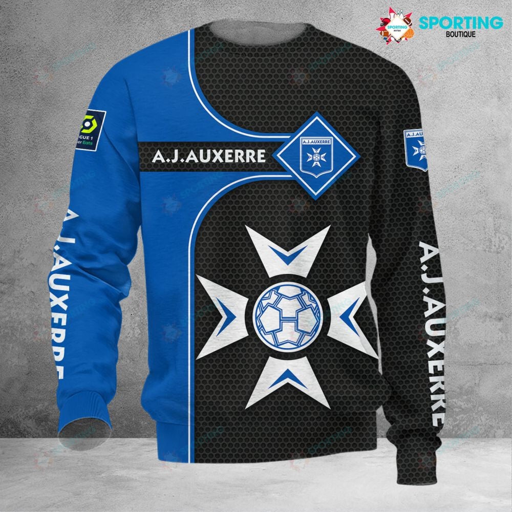 AJ Auxerre Blue Black Sweatshirt