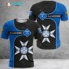 AJ Auxerre Blue Black T-Shirt