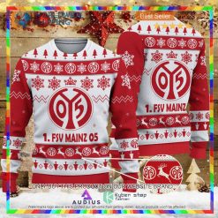 1. FSV Mainz 05 White Red Ugly Christmas Sweater
