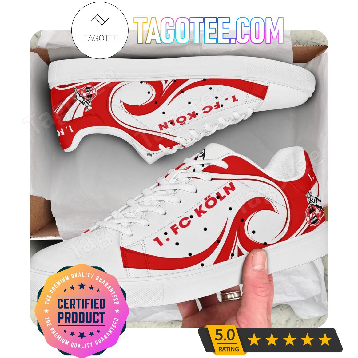 1. FC Köln White Red Stan Smith Shoes V1