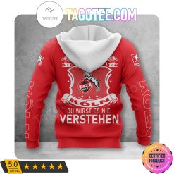 Alternative view of 1. FC Köln Red Zip Up Hoodie