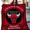 NBA Chicago Bulls Red Black Vintage Quilt Blanket