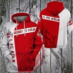 1. FC Köln Red White Pullover Hoodie