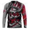 NBA Chicago Bulls Custom Name Number Red Grey Skull Sweatshirt