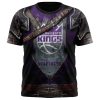 NBA Sacramento Kings Custom Name Number Warrior Armor T-Shirt