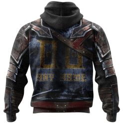 Alternative view of NBA Memphis Grizzlies Custom Name Number Warrior Armor Pullover Hoodie