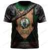 NBA Boston Celtics Custom Name Number Warriors Jersey T-Shirt