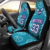 NBA Charlotte Hornets Custom Name Number x2 Teal Car Seat Covers