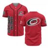 NHL Carolina Hurricanes Custom Name Red Baseball Jersey