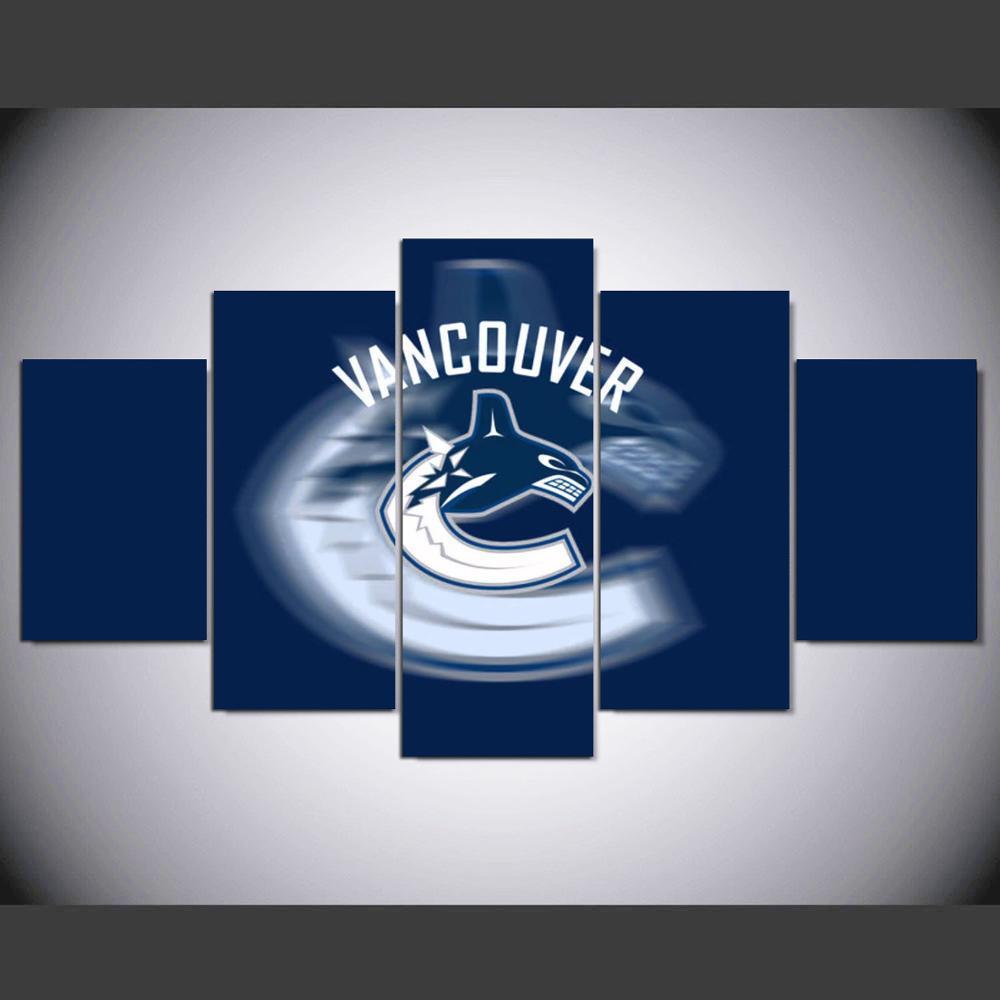 NHL Vancouver Canucks Simple Design 5 Panel Canvas