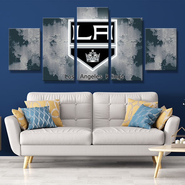 NHL Los Angeles Kings Emblem 5 Panel Canvas