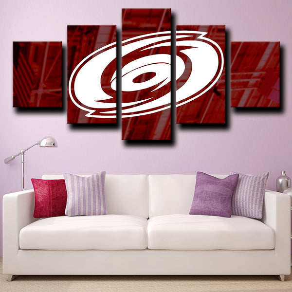 NHL Carolina Hurricanes Red 5 Panel Canvas NHL Carolina Hurricanes Red 5 Panel Canvas
