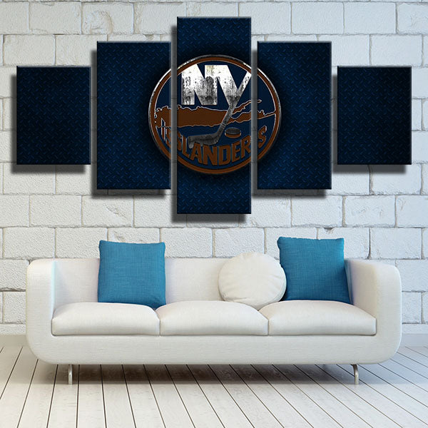 NHL New York Islanders Dark Blue 5 Panel Canvas