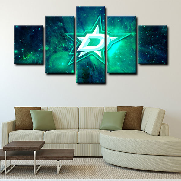 NHL Dallas Stars Logo 5 Panel Canvas NHL Dallas Stars Logo 5 Panel Canvas