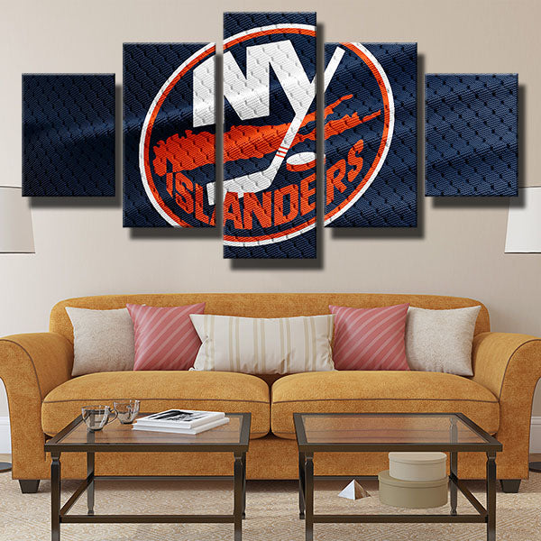 NHL New York Islanders Logo Home Decor 5 Panel Canvas NHL New York Islanders Logo Home Decor 5 Panel Canvas