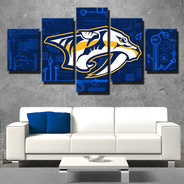 NHL Nashville Predators Mathematical 5 Panel Canvas NHL Nashville Predators Mathematical 5 Panel Canvas