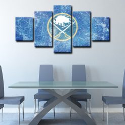 NHL Buffalo Sabres Badge Light Blue 5 Panel Canvas