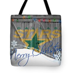 NHL Dallas Stars Merry Christmas Tote Bag V1