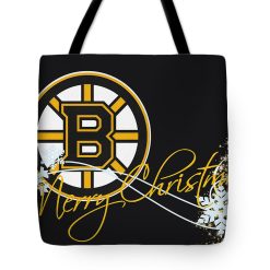 NHL Boston Bruins Merry Christmas Tote Bag