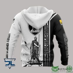 Alternative view of Vitória SC White Black Zip Up Hoodie
