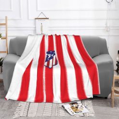 Alternative view of Atletico Madrid Logo Fleece Blanket