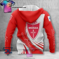 Alternative view of AC Monza Red White Zip Up Hoodie