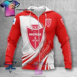 AC Monza Red White Zip Up Hoodie