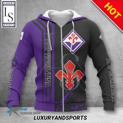 ACF Fiorentina Purple Black Zip Up Hoodie