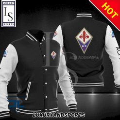 ACF Fiorentina Black White Baseball Jacket