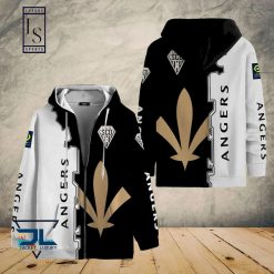 Angers SCO White Black Zip Up Hoodie